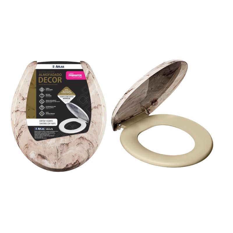 Assento-Sanitario-Almofadado-Decorado-Bege-Plastico-Atlas