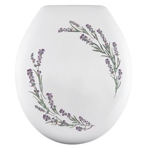 Assento Sanitário Almofadado Estilo Lavanda Branco Plástico Atlas