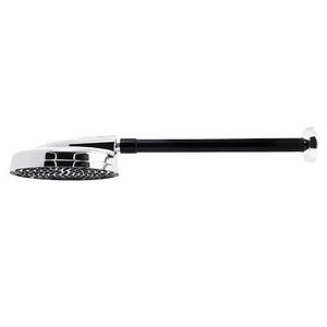 Chuveiro Plástico Cromado Preto/Prata  6''X1/2 Astra