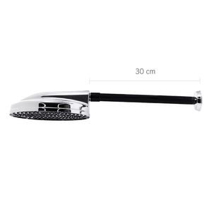 Chuveiro Plástico Preto/Prata 8''X12 Astra
