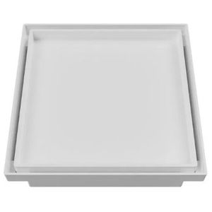 Ralo Oculto Quadrado Branco 10X10Cm  Astra