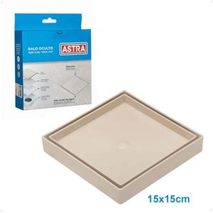 Ralo Oculto Quadrado Bege 15X15Cm Astra