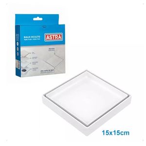 Ralo Oculto Quadrado Branco 15X15Cm Astra