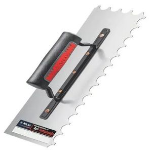 Desempenadeira de Aço Temperado 12x35Cm 8 Dentes Fechado Atlas