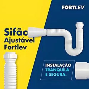 Sifão Simples Ajustável Branco Fortlev