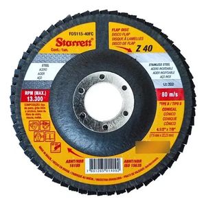 Disco Flap 4.1/2"X7/8" Grão 40 Starrett
