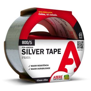 Fita Silver Tape 45mmx5m Cinza Adere