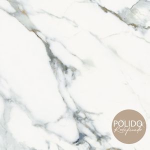 Piso Calacata Blue Retificado Polido Extra 66x66Cm Cx2,18m² Formigres