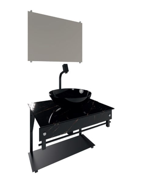 Gabinete-Vidro-Reto-Dallas-S50CR-PPQ-T-Carrara-Preto-Vmex