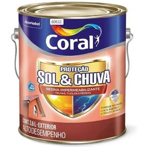 Resina Impermeabilizante Sol & Chuva Cinza Suave 3,6L Coral