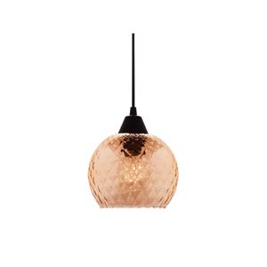 Luminária Pendente Yasmin Boreal na Cor Conhaque, com Soquete 1xe27 Taschibra