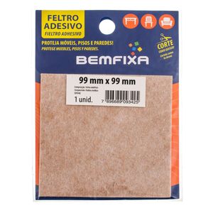 Feltro Quadrado Marrom 99x99mm Bemfixa