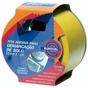 Fita Demarca Solo Branco 50mmx15 Metros Eurocel