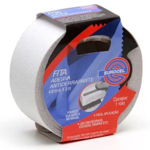 Fita Antiderrapante Branca 48mmx5 Metros Eurocel