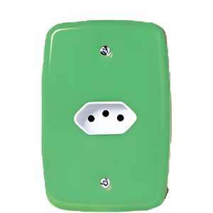 Conjunto Tomada 10a Ideale Verde 3511 Pluzie