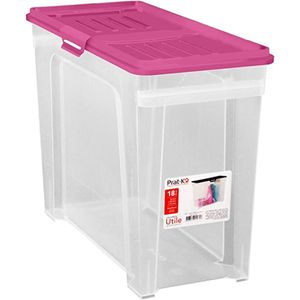 Caixa Incolor Tampa Rosa 18 Litros Pratk