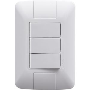 3 Interruptor Simples 6a/250v Aria Branco Tramontina