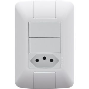 Interuptores Simples 6a + Tomada 2p+t20a Aria Branco Tramontina