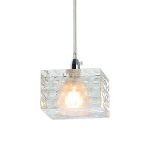 Luminária Pendente Paris Square 6x9cm Cristal e Alumínio Transparente Avant