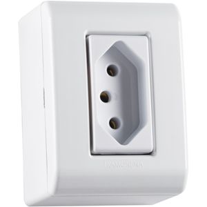 1 Tomada 2p+t 10a Com Caixa Lizflex Tramontina