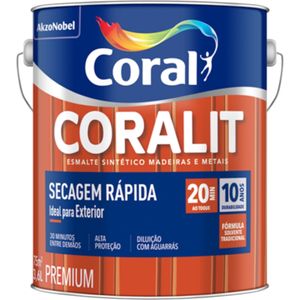 Tinta Esmalte Secagem Rápida Coralit Brilhante Verde Limão 3,6 Litros Coral
