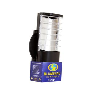 Luminária Aletada Economic de 2xe27, Sem Lâmpada, na Cor Preta Blumenau