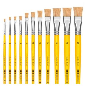 Pincel Achatado Cerda Branco N20 Compel