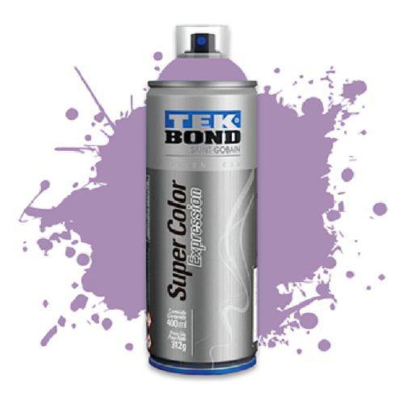 Tinta-Spray-Super-Color-Lilas-Fosco-Expression-400ml-312g-Tek-Bond