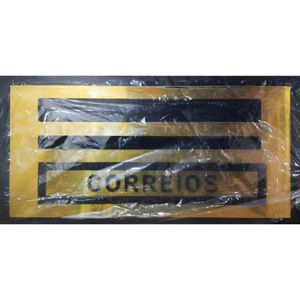 Porta Carta Cariri Ouro com Preto Pequeno Metal Plast