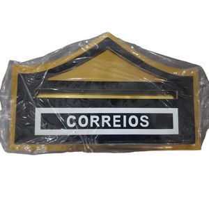 Porta Carta Real Acm Preto com Ouro Pequeno Metal Plast