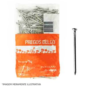 Prego Com Cabeça  3x9 19x33 Polido 1Kg Belgo