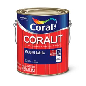 Coralit Secagem Rápida Brilhante Branco Neve 3,0 Litros Coral