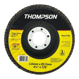 Disco Flap Zirconio Grão-36  4.1/2 Polegadas Thompson