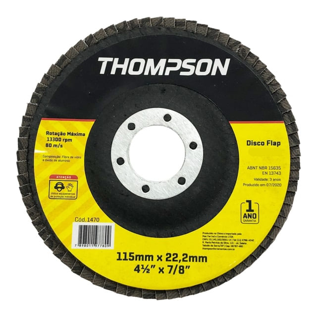 Disco-Flap-Zirconio-Grao-36--4-1-2-Polegadas-Thompson