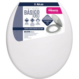 Assento Sanitário Soprado Basic Branco Gelo Plástico Atlas