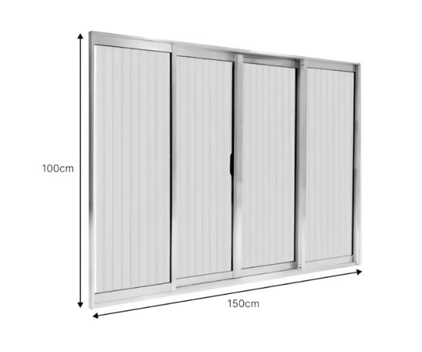 Janela-Tropical-Slim-100x150cm-Com-4-Folhas-Vidro-Canelado-Aluvid